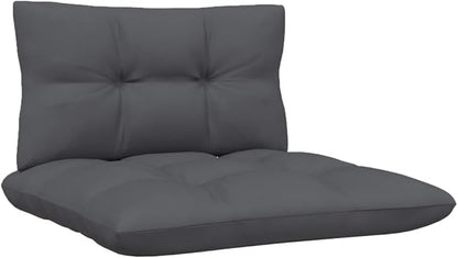 Patio Middle Sofa with Cushions Black Solid Pinewood Outdoor Chairs Furniture Outdoor Patio Furniture Set Suitable for Poolside, Bistro, Patio.