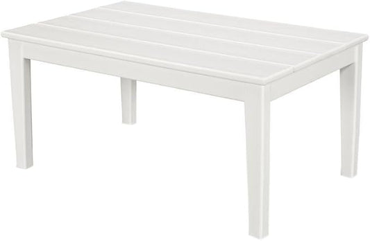 POLYWOOD® Newport 22" x 36" Coffee Table, White