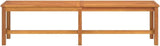 Solid Acacia Wood Garden Bench, Brown Outdoor Bench 70.9 x 13.8 x 17.7 in Rustic Rectangular Seating for Patio, Backyard - Photo 4