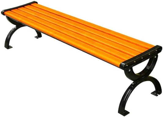 LITFAD Wooden Outdoor Bench Garden Bench Without Backrest and Armrest Outdoor Furniture Park Bench for Patio, Lawn, Balcony, Yard, Porch-Brown, 71" L x 16" W x 16" H