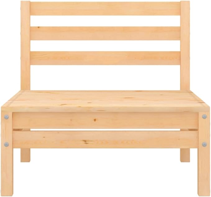 3-Piece Patio Lounge Set Solid Pine Wood Outdoor Furniture Set with Table, Modular Design for Garden Balcony Porch Backyard Sunroom, Weather Resistant Patio Conversation Set