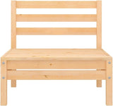 3-Piece Patio Lounge Set Solid Pine Wood Outdoor Furniture Set with Table - Photo 6
