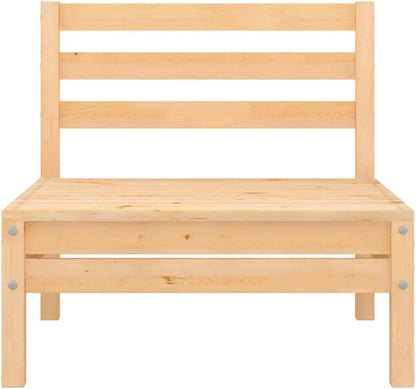 3-Piece Patio Lounge Set Solid Pine Wood Outdoor Furniture Set with Table, Modular Design for Garden Balcony Porch Backyard Sunroom, Weather Resistant Patio Conversation Set