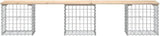 Garden Bench Deck Bench Patio Bench Gabion Design 79.9"x17.3"x16.5" Solid Wood Pine - Photo 4
