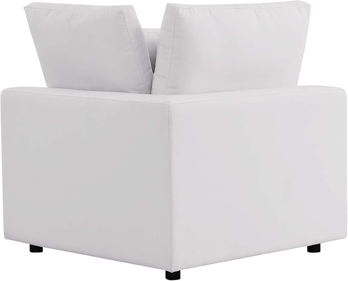 Modway Commix Overstuffed Outdoor Patio Corner Chair in White - Photo 5