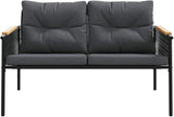 Modern 5-Piece Balcony Furniture Set Black - Photo 4