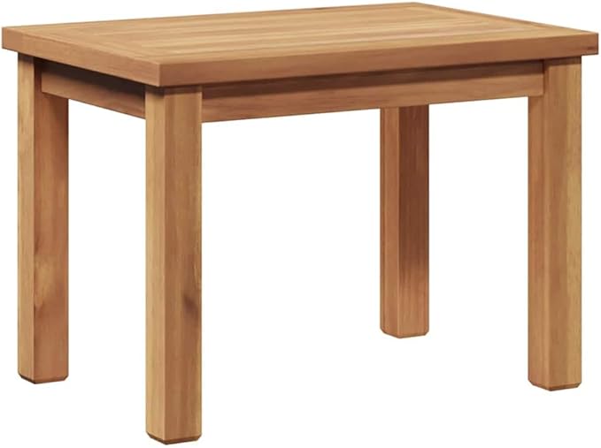 Brown Outdoor Coffee Table 19.69x13.78x14.17 in Solid Teak Small Patio Cocktail Table for Garden Balcony Porch Backyard - Photo 7