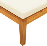 Acacia Wood Sun Lounger with Cushions, Patio Outdoor Chaise Lounge Chair for Poolside Garden Backyard - Photo 7
