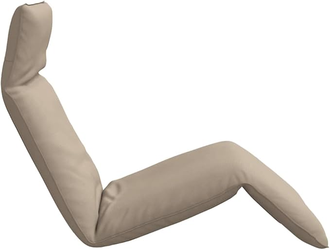Folding Sun Lounger Taupe, 68.9x21.3x3.3 Outdoor Chaise with 5 Recline Positions, Oxford Fabric Recliner for Patio - Photo 5