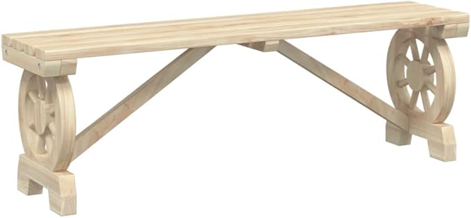 Garden Bench Set of 2 Brown Solid Fir Wood Standard Seats 2 Dining Chairs Patio Chairs for Garden Balcony