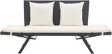 Patio Bench with Cushions, Outdoor Sunbed, Cushion Cover Removable, Garden Bench, Easy to Clean for Patio, Garden, Patio - Photo 8