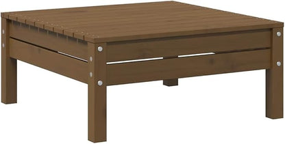 3-Piece Patio Lounge Set Solid Pine Wood Outdoor Furniture Honey Brown with Table for Garden Balcony Backyard Porch Small Space