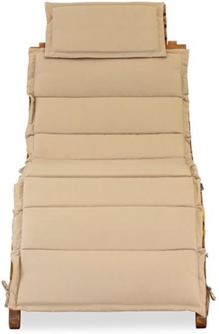 East West Furniture BHNU1NA Helena Patio Chaise Lounge - Outdoor Acacia Wood Sunlounger Chairs for Poolside, Deck, Lawn, 72x22x25 Inch, Natural Oil