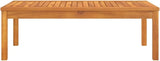 Solid Acacia Wood Coffee Table 39.4"x19.7"x13" Weather-Resistant Outdoor Patio Furniture for Garden Deck Poolside with - Photo 3