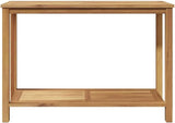 Solid Teak Wood Console Table 43.31 x 15.75 x 17.72 in Brown with Storage - Photo 5