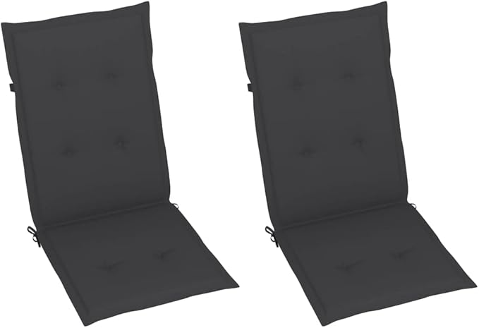 Outdoor Rocking Chair with Anthracite Cushions, Solid Acacia Wood Vintage Rocker with High Backrest for Patio, Porch - Photo 7