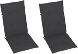 Outdoor Rocking Chair with Anthracite Cushions, Solid Acacia Wood Vintage Rocker with High Backrest for Patio, Porch - Photo 7
