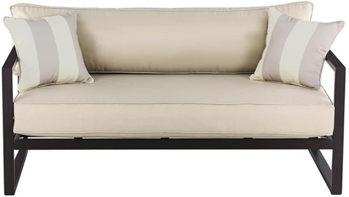 Serta Catalina Modern Outdoor Patio Furniture Collection with Bronze Metal Frame Finish, Upholstered Sofa, Bronze