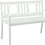 HomeRoots 45" White Metal Garden Patio Bench - Photo 6