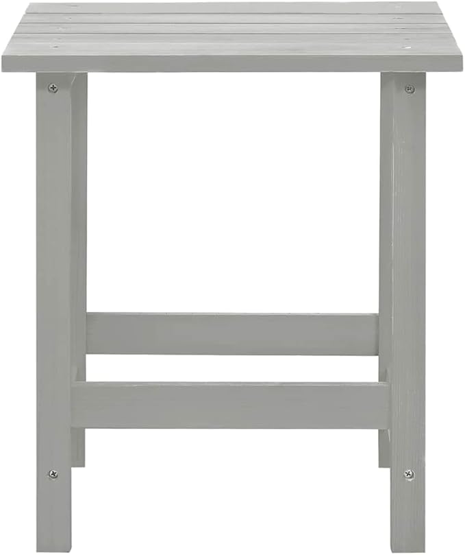 Grey Solid Fir Wood Large Ergonomic Garden Chair and Table Combo with Smooth Matte Finish for Outdoor Relaxation Patio - Photo 9