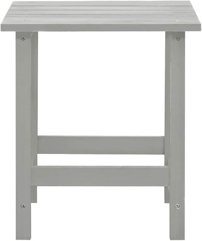 Adirondack Chair & Table Set Solid Fir Wood Patio Furniture Grey 34.1 x 27.4 x 35.2 in Ergonomic Outdoor Seating with Built-in Side Table for Garden Balcony Porch