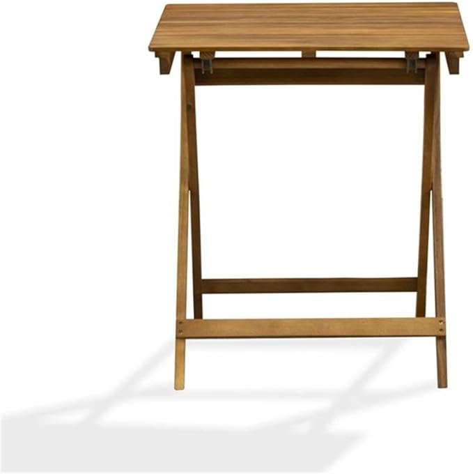 East West Furniture BSETQNA Patio Dining Table Outdoor - an Oval Acacia Wood Table, 26x26 Inch, Natural Oil