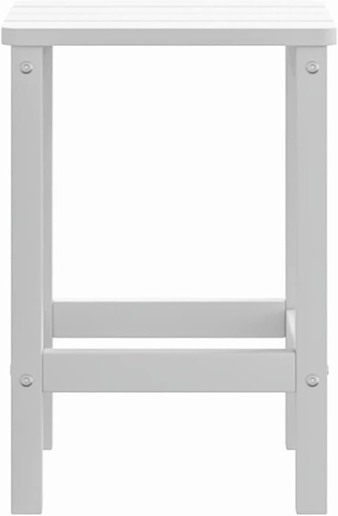 Adirondack Garden Table Adirondack Chair Wood Recliner Chair Adirondack Garden Chair Deck Chair Balcony Chair Garden Lounger White 38 x 38 x 46 cm HDPE