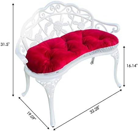 Mandolin Outdoor Park Garden Chair, All Chair Anti Rust Cast Aluminum Patio Yard Bench - Photo 2