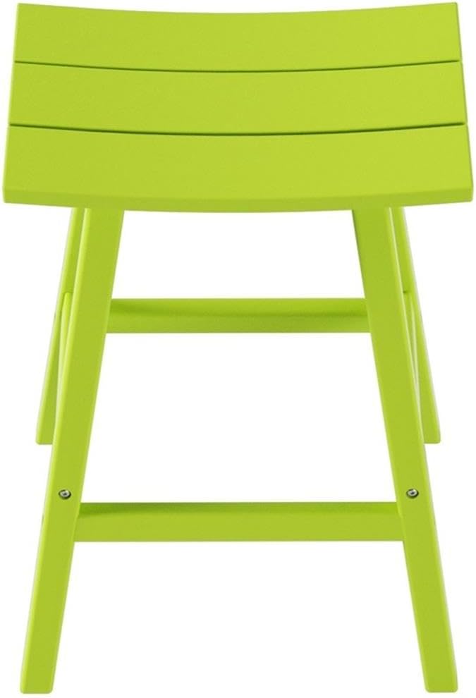 Costaelm All-Weather Outdoor Bar Stools, 29" Height Patio Stools & Bar Chairs, Adirondack Poly Patio Bar Stool for Patio, Deck, Kitchen Counter and Garden, Lime