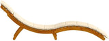 2-Pack Acacia Wood Sun Lounger Set Beige 21.65"x72.44"x25.20" Adjustable Chaise Cushion Solid Frame Modern Patio Lounge - Photo 6