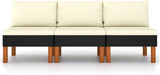 Black PE Rattan Outdoor Sectional Sofa - Photo 1
