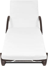 25x76in Adjustable PE Rattan Sun Lounger with Cushion - Photo 4