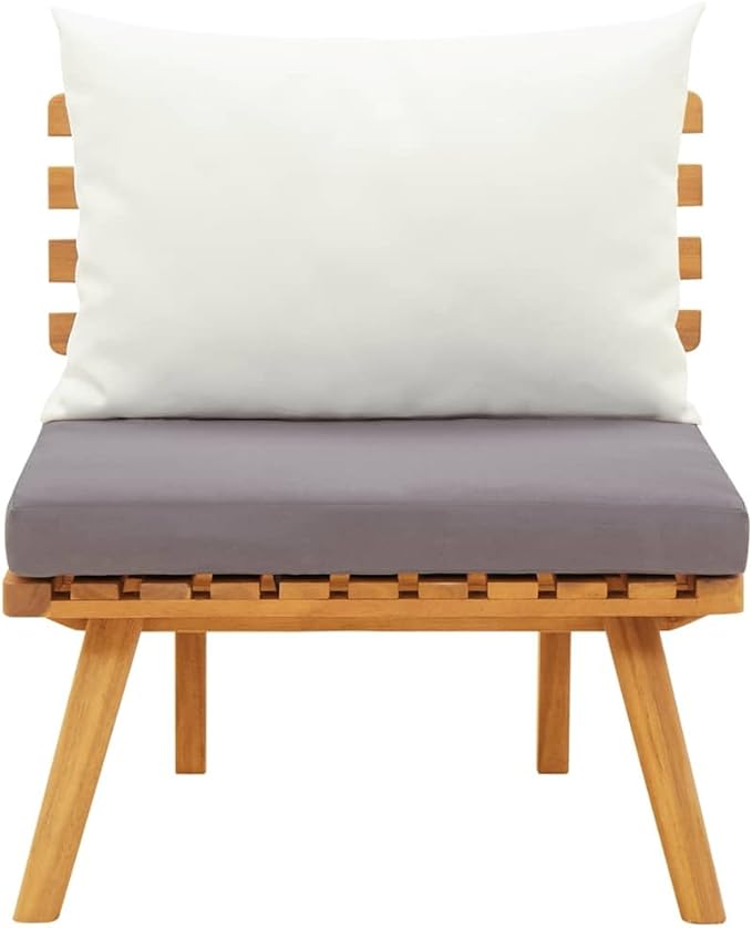 vidaXL Solid Acacia Wood Patio Chair with Cushions - Classic Outdoor Furniture for Garden, Deck, Lawn - Easy Assembly - Photo 6
