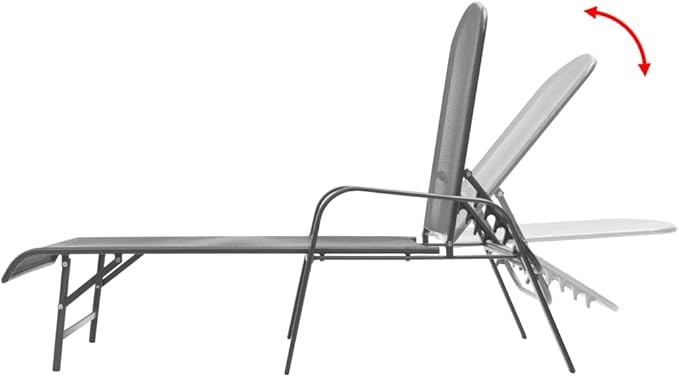 Sun Lounger Outdoor Chaise,Outdoor Lounge Chairs Set of 2,Chaise Lounge,Lounge Chairs for Outside,Pool Lounge Chairs,Outdoor Chaise Lounge,Steel Anthracite