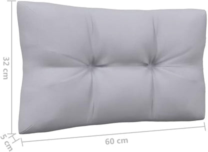 Patio Middle Sofa with Gray Cushions Solid Pinewood Outdoor Chairs Furniture Outdoor Patio Furniture Set Suitable for Poolside, Bistro, Patio.