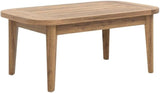 Brown Wooden Coffee Table, Rectangular Outdoor Coffee Table for Patio Seating Areas, Ideal for Decks and Garden Lounges - Photo 1