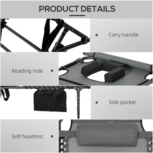 3-in-1 Oversized Sun Tanning Chair with Mat & Face Hole - Photo 4