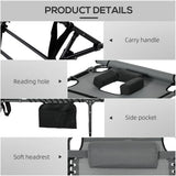 3-in-1 Oversized Sun Tanning Chair with Mat & Face Hole - Photo 4