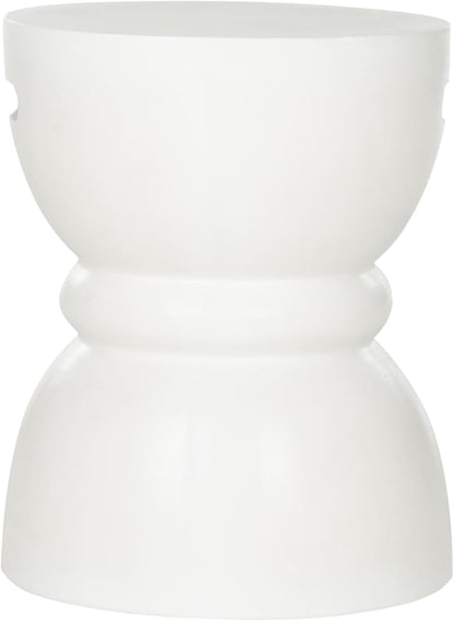 SAFAVIEH Outdoor Collection Haruki Modern Ivory Concrete Round Accent Table (Fully Assembled)