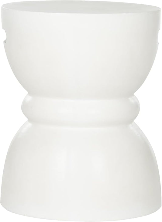 SAFAVIEH Outdoor Collection Haruki Modern Ivory Concrete Round Accent Table (Fully Assembled)
