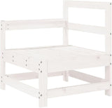 3-Piece Outdoor Sectional Wood Lounge Set, White Rustic Solid Pine - Photo 6
