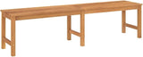 Solid Teak Wood Outdoor Garden Bench 70.9 Inch Length Durable Patio Seating for Adults - Photo 3