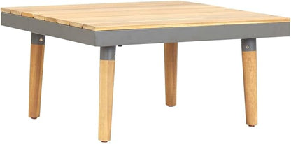 Garden Coffee Table,Center Table,Leisure Table,Hotel Lobby Tables,Console Table,Bedroom Table,Sofa Table,Balcony Table,for Living Room,Bedroom,Office,23.6"x23.6"x12.4" Solid Acacia Wood