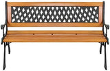 49inch Front Porch Chair, Garden Bench, Park Bench Outdoor Benches Front Porch Outdoor Furniture - Photo 7