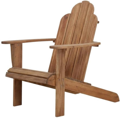 Acorn Brown Adirondack Chair with Solid Wood and Acacia Construction, Comfortable Lounge Design, Durable Finish, Weather-Resistant Finish