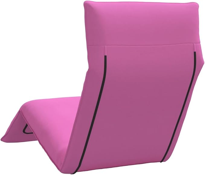 Pink Folding Sun Lounger 175x54x8.5 cm Outdoor Chaise Lounge with 5 Reclining Positions, Lightweight Portable Beach Lounge Chair for Garden Patio Poolside and Travel