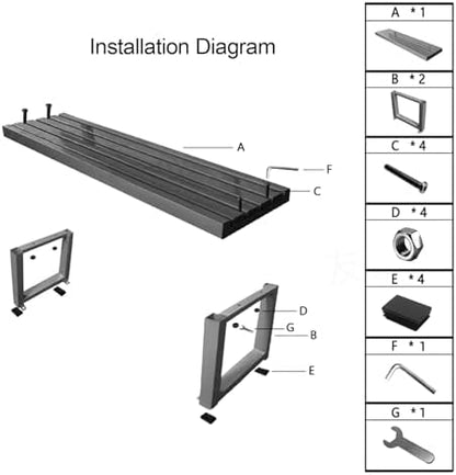 Weatherproof Metal Garden Bench, 500kg Capacity Outdoor Seating for Park, Lawn, Patio & Yard - Durable Wood Plastic Design, 59in Long for Schools & Homes