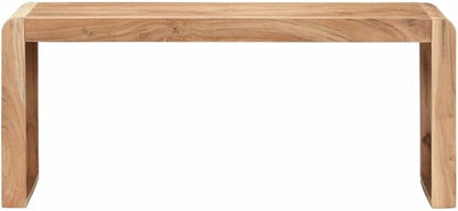Outdoor Patio Bench, Wooden Garden Bench, No Armrests, Sturdy Acacia Wood Front Porch Chair, for Porch, Garden, Patio,Bench 43.3"x15"x18.1" Solid Acacia Wood