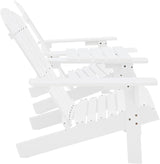 White Solid Fir Wood Ergonomic Garden Chair, Comfortable Outdoor Patio Furniture for Relaxing - Photo 4