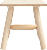 Solid Wood Square Side Table for Outdoor Use, Natural Untreated Spruce Wood, Durable and Weather-Resistant - Photo 5